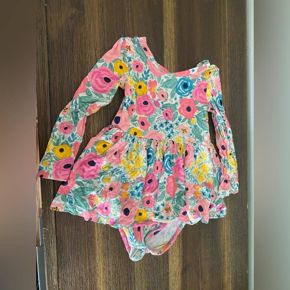 Little Sleepies Secret Garden Twirl Dress with Bodysuit